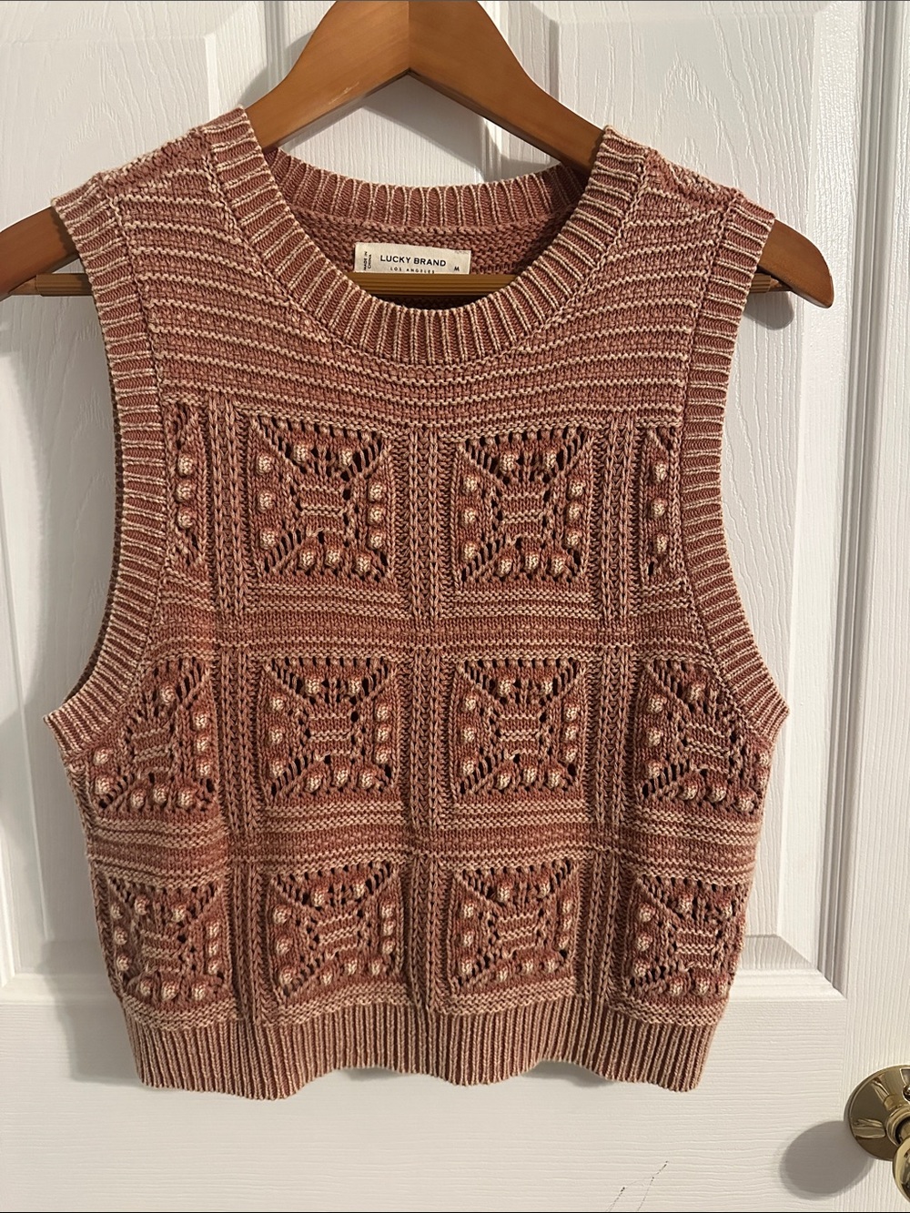 Lucky Brand Knit Sleeveless Tank in Dusty Rose
